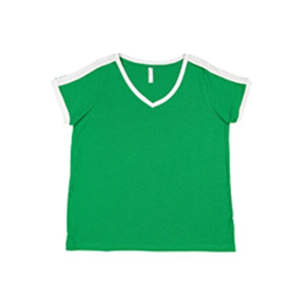 Ladies' Curvy Soccer Ringer Premium Thumbnail