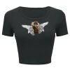Ladies' Poly-Cotton Crop T-Shirt Thumbnail