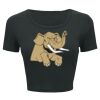Ladies' Poly-Cotton Crop T-Shirt Thumbnail