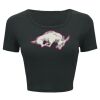 Ladies' Poly-Cotton Crop T-Shirt Thumbnail