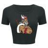 Ladies' Poly-Cotton Crop T-Shirt Thumbnail