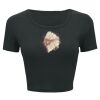 Ladies' Poly-Cotton Crop T-Shirt Thumbnail