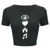 Ladies' Poly-Cotton Crop T-Shirt Thumbnail