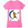 Ladies' Jersey Short-Sleeve Deep V-Neck T-Shirt Thumbnail