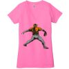 Ladies' Jersey Short-Sleeve Deep V-Neck T-Shirt Thumbnail