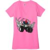 Ladies' Jersey Short-Sleeve Deep V-Neck T-Shirt Thumbnail