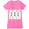 Ladies' Jersey Short-Sleeve Deep V-Neck T-Shirt Thumbnail