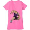 Ladies' Jersey Short-Sleeve Deep V-Neck T-Shirt Thumbnail