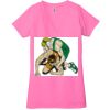 Ladies' Jersey Short-Sleeve Deep V-Neck T-Shirt Thumbnail