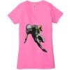 Ladies' Jersey Short-Sleeve Deep V-Neck T-Shirt Thumbnail
