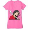 Ladies' Jersey Short-Sleeve Deep V-Neck T-Shirt Thumbnail