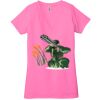 Ladies' Jersey Short-Sleeve Deep V-Neck T-Shirt Thumbnail
