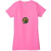 Ladies' Jersey Short-Sleeve Deep V-Neck T-Shirt Thumbnail