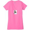 Ladies' Jersey Short-Sleeve Deep V-Neck T-Shirt Thumbnail