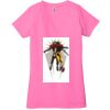 Ladies' Jersey Short-Sleeve Deep V-Neck T-Shirt Thumbnail