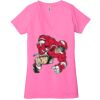 Ladies' Jersey Short-Sleeve Deep V-Neck T-Shirt Thumbnail