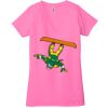 Ladies' Jersey Short-Sleeve Deep V-Neck T-Shirt Thumbnail