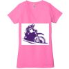 Ladies' Jersey Short-Sleeve Deep V-Neck T-Shirt Thumbnail