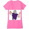 Ladies' Jersey Short-Sleeve Deep V-Neck T-Shirt Thumbnail