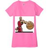 Ladies' Jersey Short-Sleeve Deep V-Neck T-Shirt Thumbnail