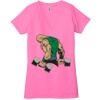 Ladies' Jersey Short-Sleeve Deep V-Neck T-Shirt Thumbnail