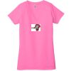 Ladies' Jersey Short-Sleeve Deep V-Neck T-Shirt Thumbnail