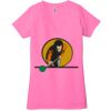 Ladies' Jersey Short-Sleeve Deep V-Neck T-Shirt Thumbnail