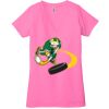Ladies' Jersey Short-Sleeve Deep V-Neck T-Shirt Thumbnail
