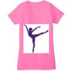 Ladies' Jersey Short-Sleeve Deep V-Neck T-Shirt Thumbnail