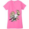 Ladies' Jersey Short-Sleeve Deep V-Neck T-Shirt Thumbnail