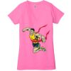 Ladies' Jersey Short-Sleeve Deep V-Neck T-Shirt Thumbnail