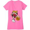 Ladies' Jersey Short-Sleeve Deep V-Neck T-Shirt Thumbnail