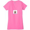 Ladies' Jersey Short-Sleeve Deep V-Neck T-Shirt Thumbnail