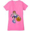 Ladies' Jersey Short-Sleeve Deep V-Neck T-Shirt Thumbnail