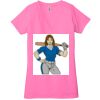 Ladies' Jersey Short-Sleeve Deep V-Neck T-Shirt Thumbnail