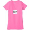 Ladies' Jersey Short-Sleeve Deep V-Neck T-Shirt Thumbnail