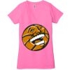 Ladies' Jersey Short-Sleeve Deep V-Neck T-Shirt Thumbnail