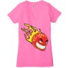 Ladies' Jersey Short-Sleeve Deep V-Neck T-Shirt Thumbnail