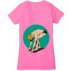 Ladies' Jersey Short-Sleeve Deep V-Neck T-Shirt Thumbnail