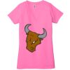 Ladies' Jersey Short-Sleeve Deep V-Neck T-Shirt Thumbnail