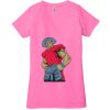 Ladies' Jersey Short-Sleeve Deep V-Neck T-Shirt Thumbnail