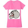 Ladies' Jersey Short-Sleeve Deep V-Neck T-Shirt Thumbnail