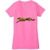Ladies' Jersey Short-Sleeve Deep V-Neck T-Shirt Thumbnail