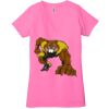 Ladies' Jersey Short-Sleeve Deep V-Neck T-Shirt Thumbnail