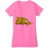 Ladies' Jersey Short-Sleeve Deep V-Neck T-Shirt Thumbnail