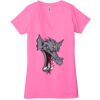 Ladies' Jersey Short-Sleeve Deep V-Neck T-Shirt Thumbnail