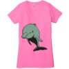 Ladies' Jersey Short-Sleeve Deep V-Neck T-Shirt Thumbnail