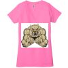 Ladies' Jersey Short-Sleeve Deep V-Neck T-Shirt Thumbnail