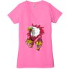Ladies' Jersey Short-Sleeve Deep V-Neck T-Shirt Thumbnail