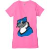 Ladies' Jersey Short-Sleeve Deep V-Neck T-Shirt Thumbnail